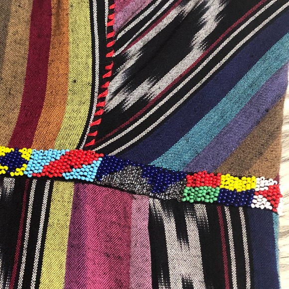 Anthropologie Edme & Esyllte strapless rainbow striped dress size 0 - Picture 5 of 15